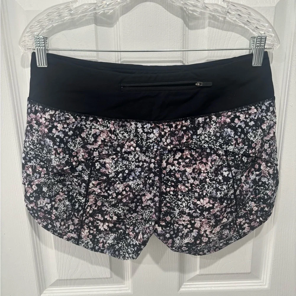LuluLemon Hotty Hot short , Floral Print Athletic Shorts Size:8